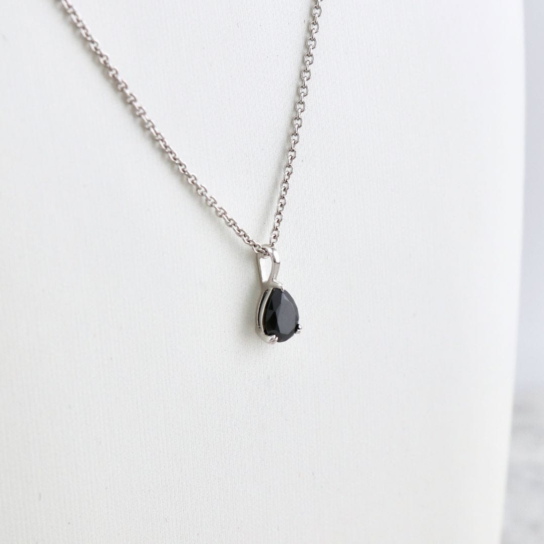 Mathieu Blanchard Collier Collier Moissanite noire en or 10K - 14K - 18K ou platine