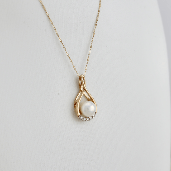 - Colliers Collier Orya en or 10K, perle et diamants