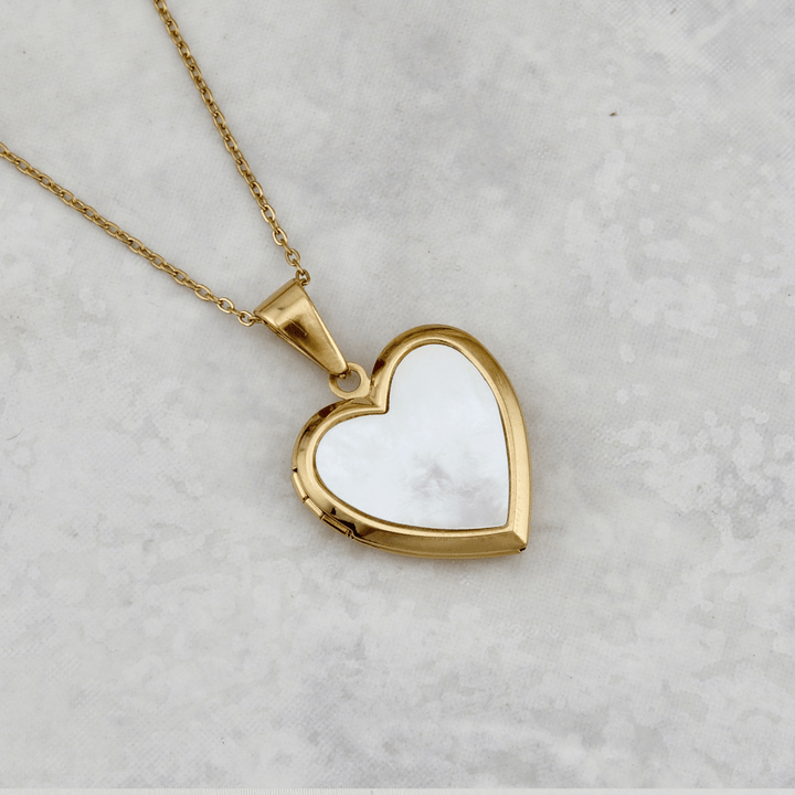 Mathieu Blanchard Pendants Doré Collier porte-photos Coeur en acier