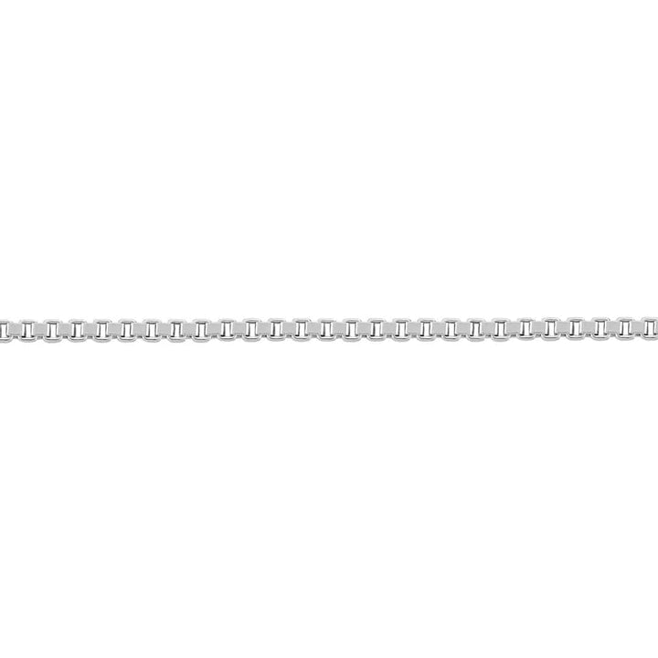 - Colliers 1 mm - 18 pouces / Argent sterling / Avec rhodium Chaine vénitienne en argent sterling