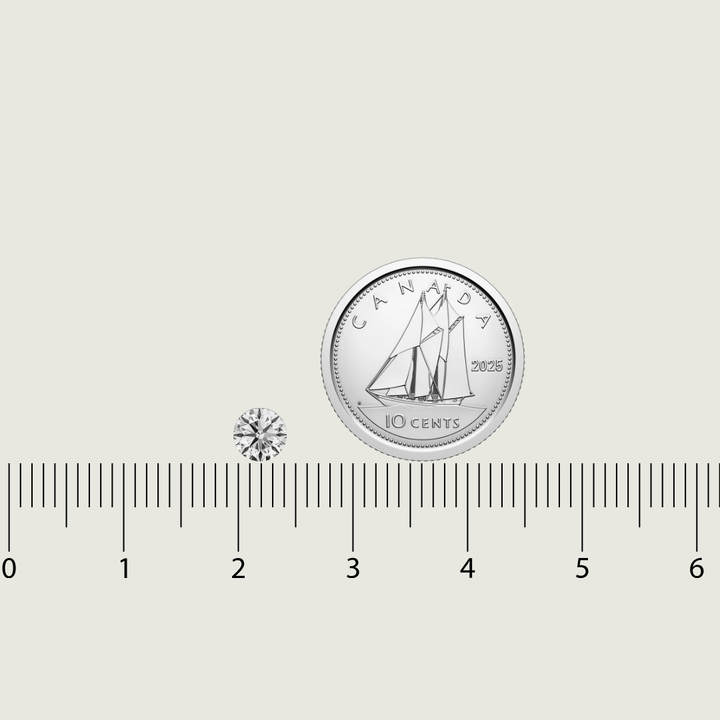 Mathieu Blanchard Diamant Naturel Taille Brillant Rond 0,40 ct F VS1