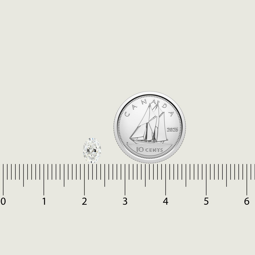 Mathieu Blanchard Diamant Naturel Taille Oval 0,51 ct G VS1