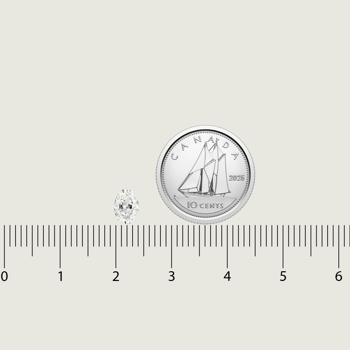 Mathieu Blanchard Diamant Naturel Taille Oval 0,51 ct G VS1