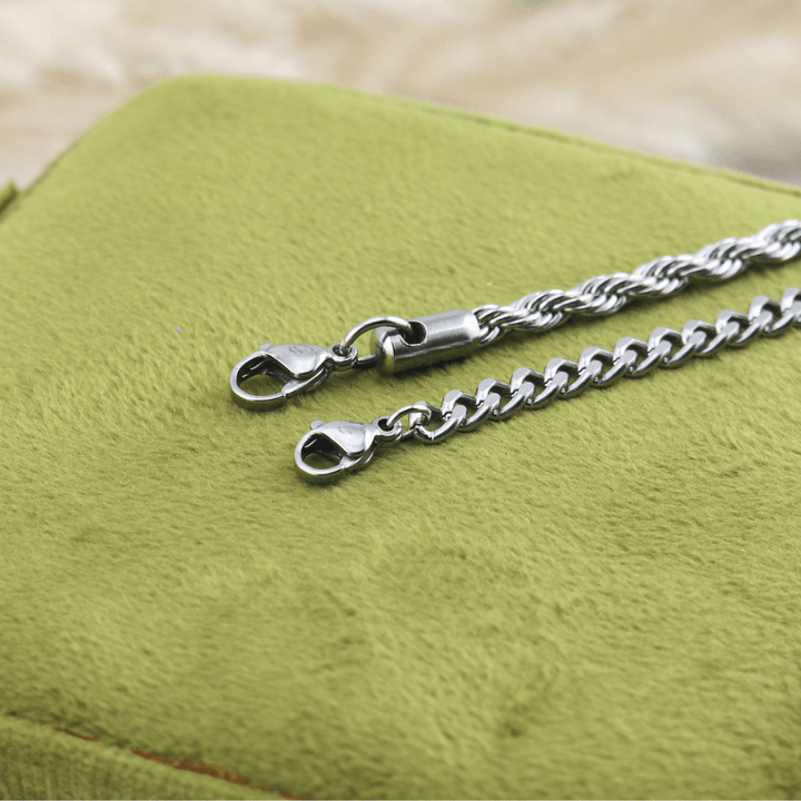 Mathieu Blanchard Bracelets Duo de bracelets Torsade & Gourmette en acier