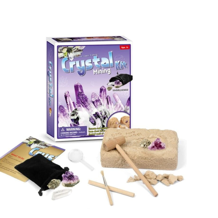 - Ensemble découverte de creusement de pierres Crystal