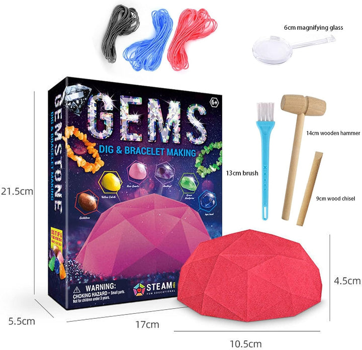 - Ensemble découverte de creusement de pierres Diamant rose