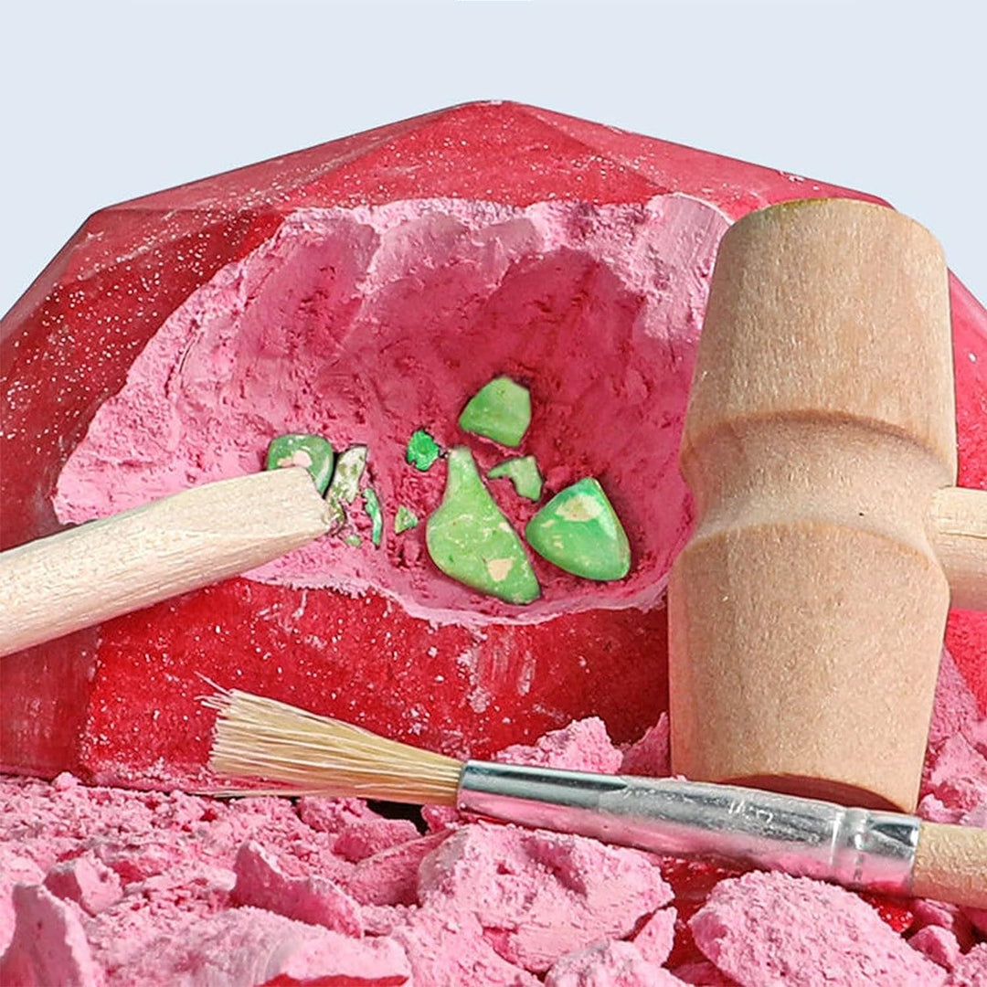 - Ensemble découverte de creusement de pierres Diamant rose