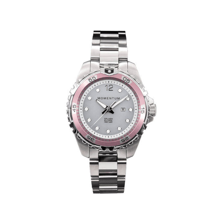 Momentum Montres Acier inoxydable Montre à énergie solaire 38mm Eclipse rose