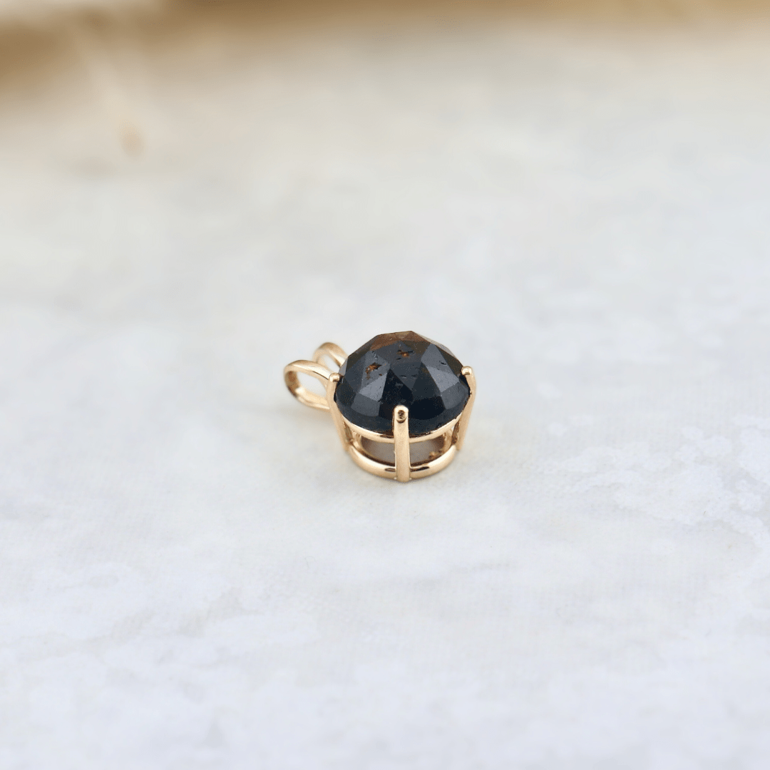 Mathieu Blanchard Collier Pendentif en or 14K - 18K ou platine et Saphir Doré