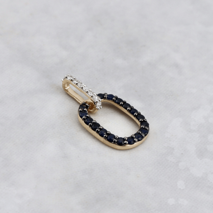 - Pendentifs Pendentif en or 14K, diamants et saphirs