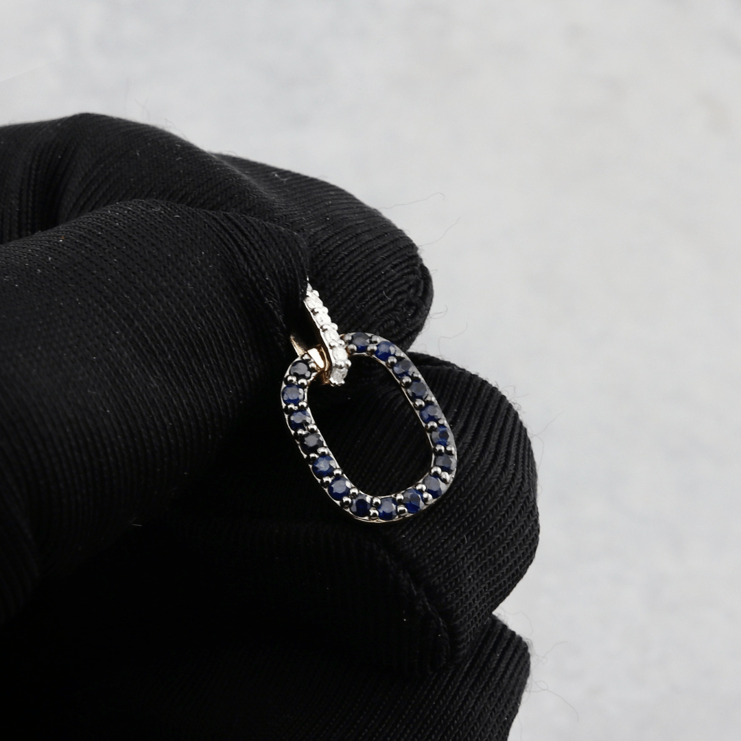 - Pendentifs Pendentif en or 14K, diamants et saphirs