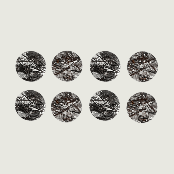 Mathieu Blanchard Quartz Naturel Rutilé Taille brillant rond 6 mm