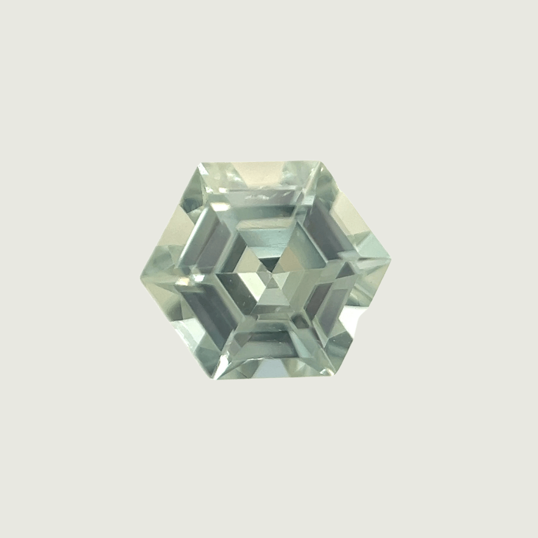 Mathieu Blanchard Saphir Naturel Dry Cottonwood Creek - Montana - Vert Taille Hexagone