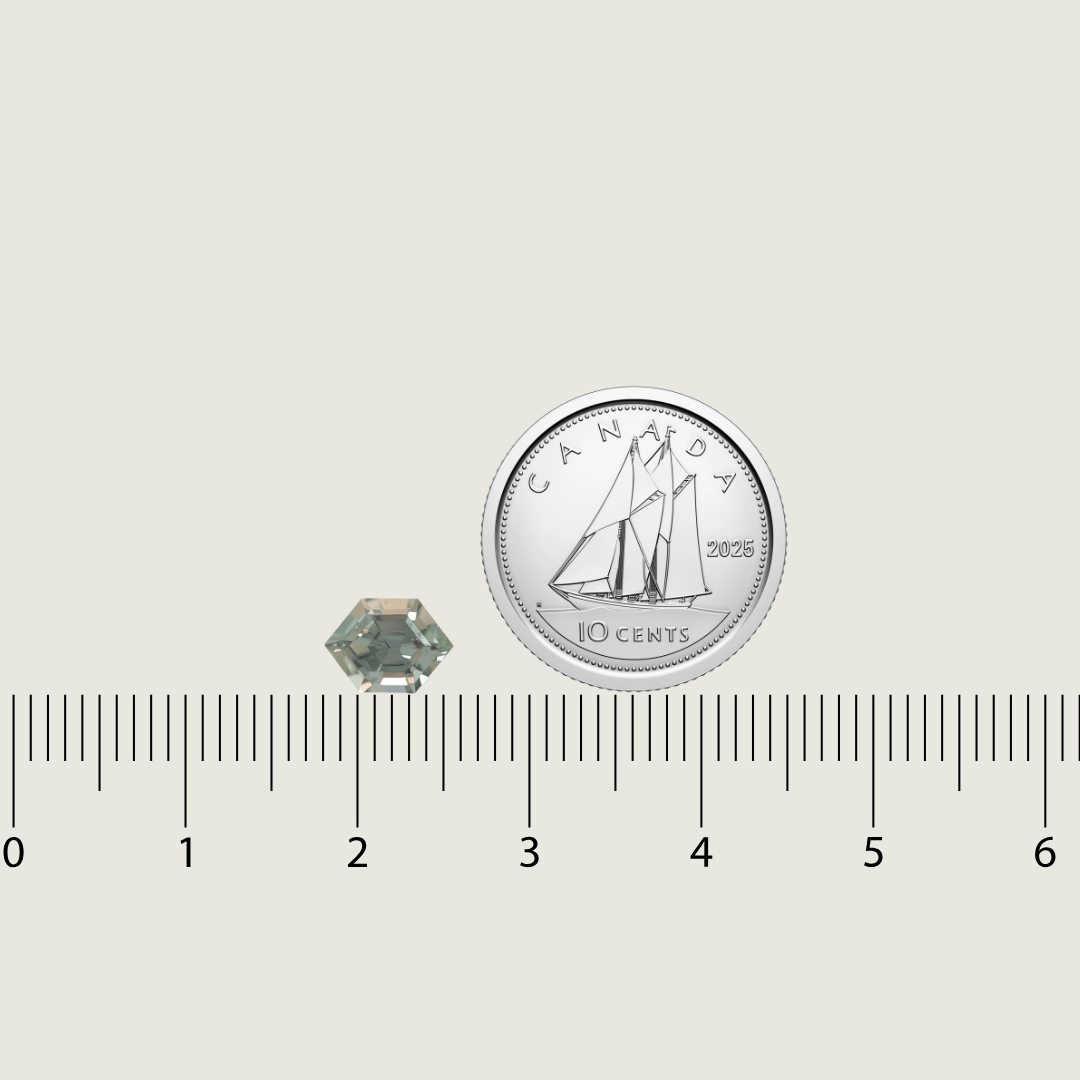 Mathieu Blanchard Saphir Naturel Dry Cottonwood Creek - Montana - Vert Taille Hexagone