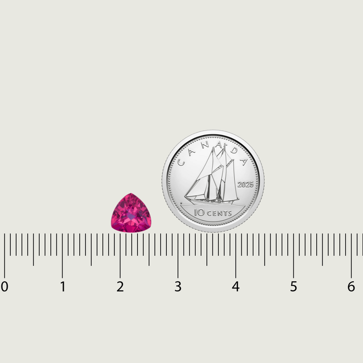 Mathieu Blanchard Topaze Naturel Rose Taille Trillion 7 mm