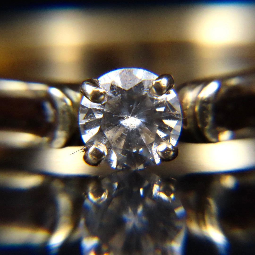 Atelier du bon bouleau Bague Solitaire en bois, or 14K - 18K et moissanite personnalisée
