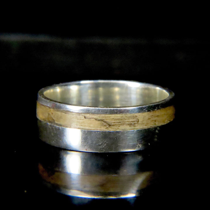 Atelier du bon bouleau Bagues Bague en bois et argent sterling ou or 14K - 18K personnalisée