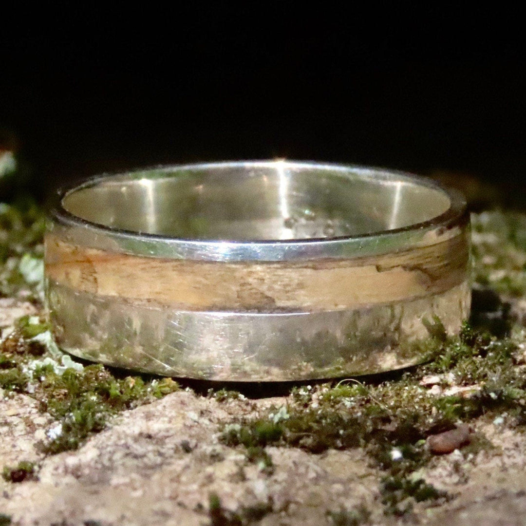 Atelier du bon bouleau Bagues Bague en bois et argent sterling ou or 14K - 18K personnalisée