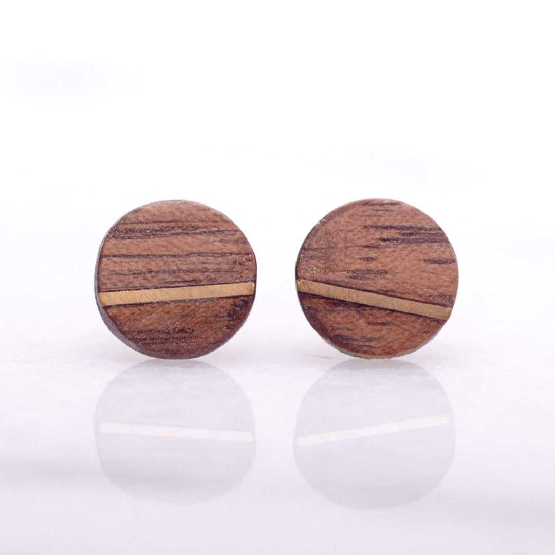 Atelier du bon bouleau Boucles d'oreilles en bois et argent sterling ou or 14K personnalisée