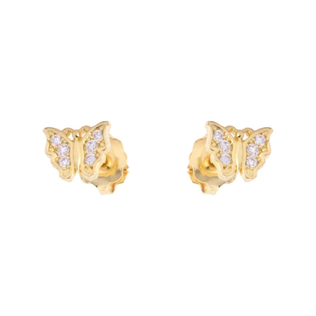 - Boucles d'oreilles Boucles d'oreilles Papillons en or 10K