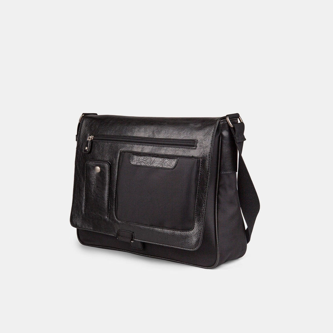 Bugatti Sac à bandoulière en cuir vegan noir