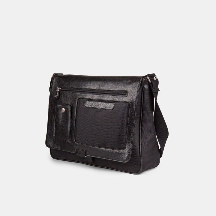 Bugatti Sac à bandoulière en cuir vegan noir