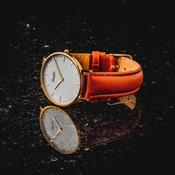 Haydn Cuir Montre Joseph en cuir tan