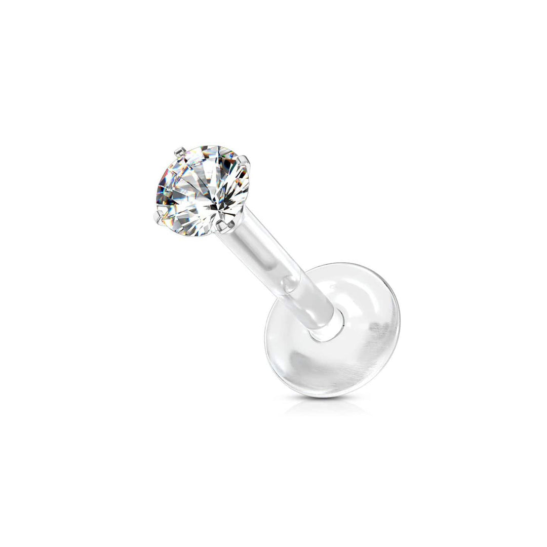 - Labret cz 3mm et acier 316L sur bioplast