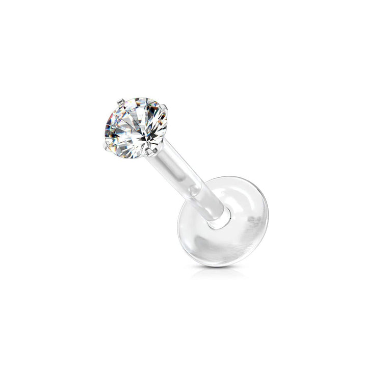 - Labret cz 3mm et acier 316L sur bioplast