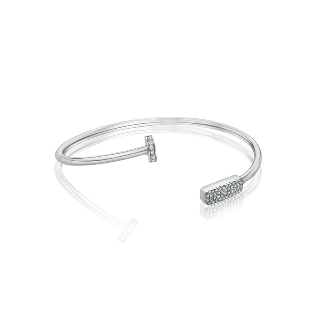 Larus Argent 925 / 7 pouces Bracelet avec cz en argent 925 plaqué rhodium