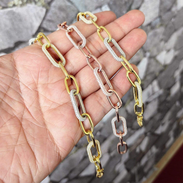 Mathieu Blanchard Bracelet Chaîne massive Scintillante en argent sterling