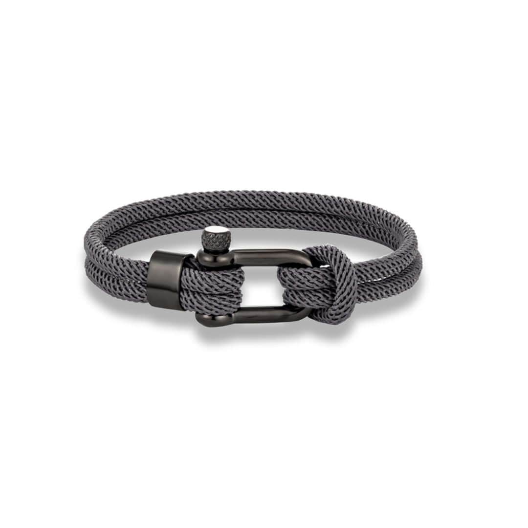 Le Nautique bracelet in gray rope and steel