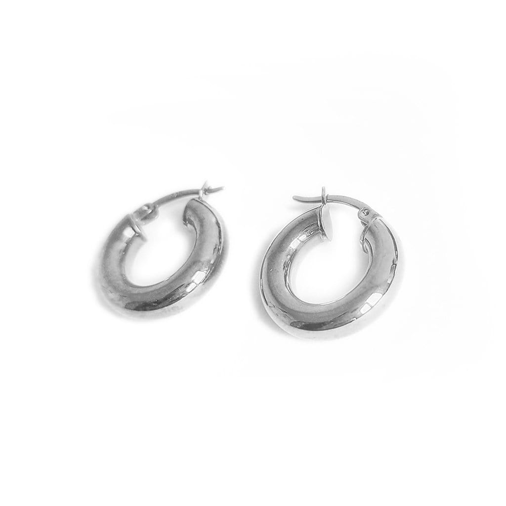 Mathieu Blanchard Chaîne Argent / 20 mm Boucles d'oreilles anneaux 20 ou 40mm minimalistes en argent sterling