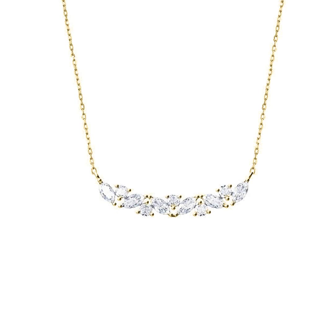 Mathieu Blanchard Colliers Doré / Or 10K Collier Nuage Scintillant en or 10K et moissanites