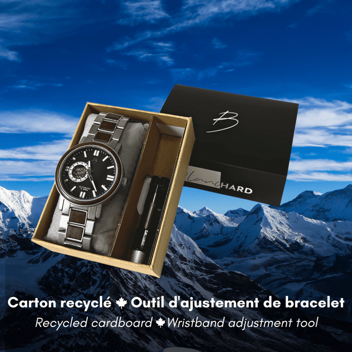 Mathieu Blanchard Montres Noyer Montre Berthoud en bois de noyer