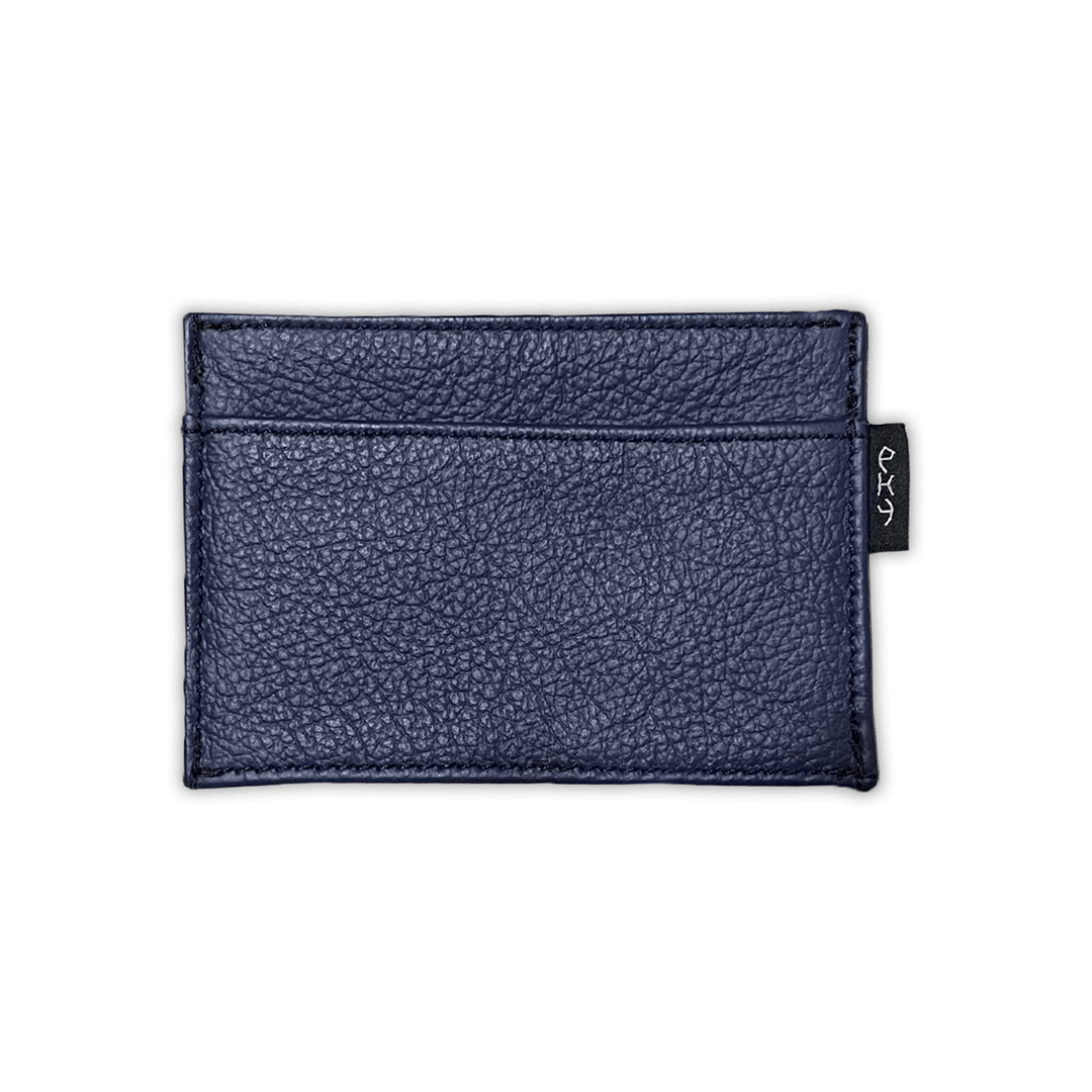 PKY Design Bleu Porte-cartes en cuir