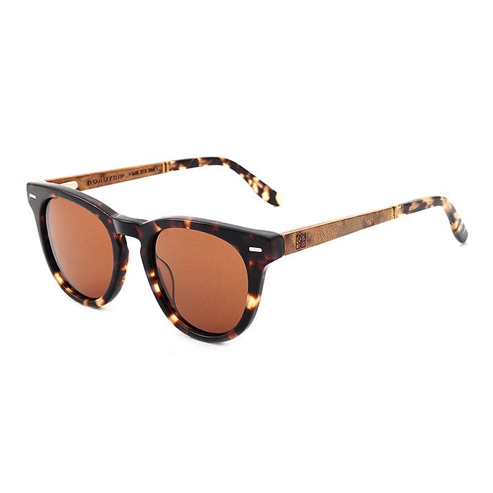 Roadtripmadewood Lunettes de soleil Lunette de soleil Campfire ambre en bois