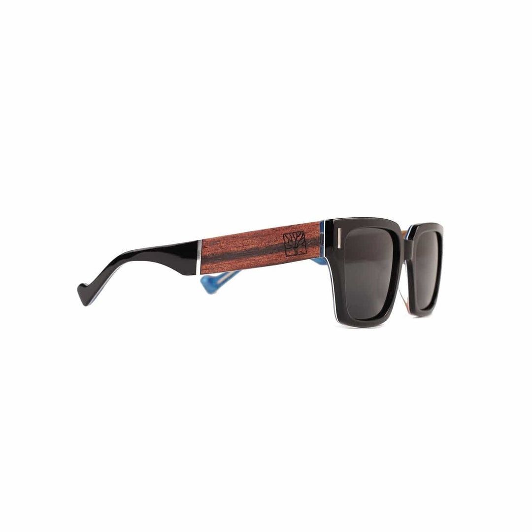 Roadtripmadewood Lunettes de soleil Lunette de soleil Expédition bleue en bois