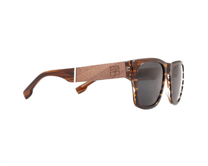 Roadtripmadewood Lunettes de soleil Lunette de soleil Roadtrip XL ambre en bois