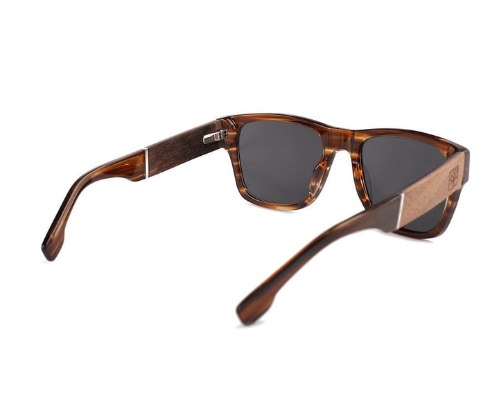 Roadtripmadewood Lunettes de soleil Lunette de soleil Roadtrip XL ambre en bois