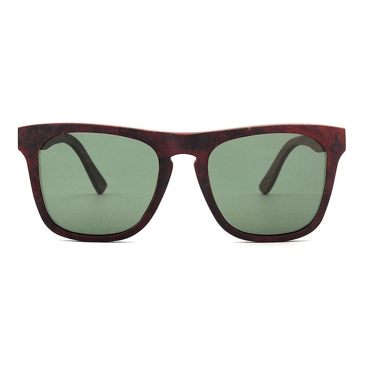 Roadtripmadewood Lunettes de soleil Lunette de soleil Woodman rouge en bois
