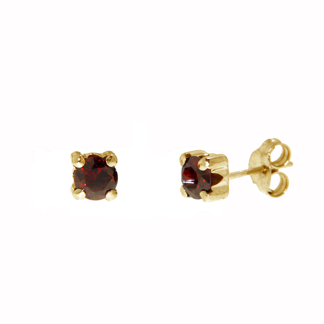 - Boucles d'oreilles Pierres de naissance CZ en or jaune 10K