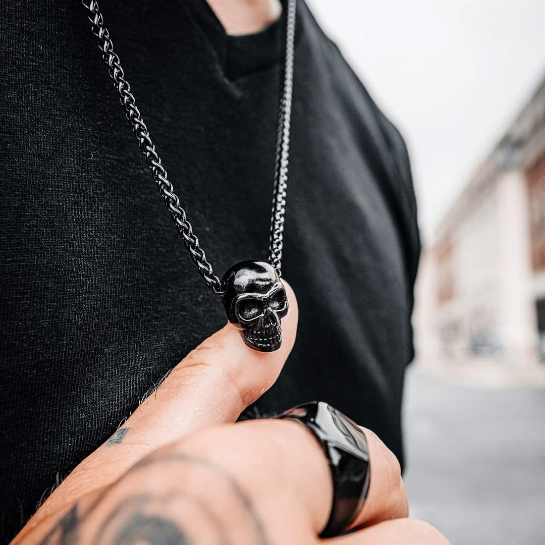 Stainless Steel Skull Necklace for Men Mathieu Blanchard