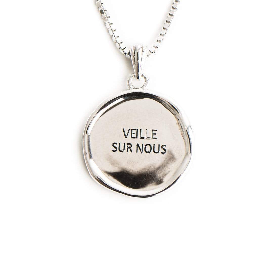 Symbollia Veille sur nous Collier Près de moi / Veille sur nous CZ en argent