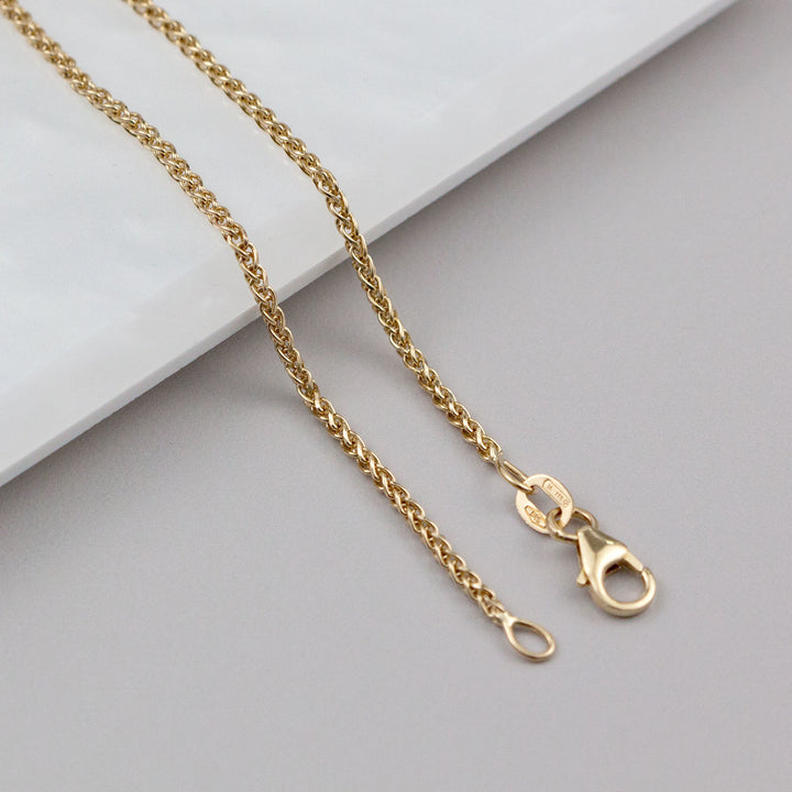 Diamond Cut Wheat 10K Gold Chain