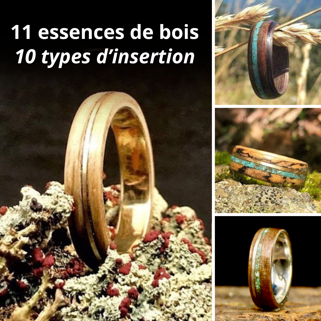 Bague en bois personnalisée