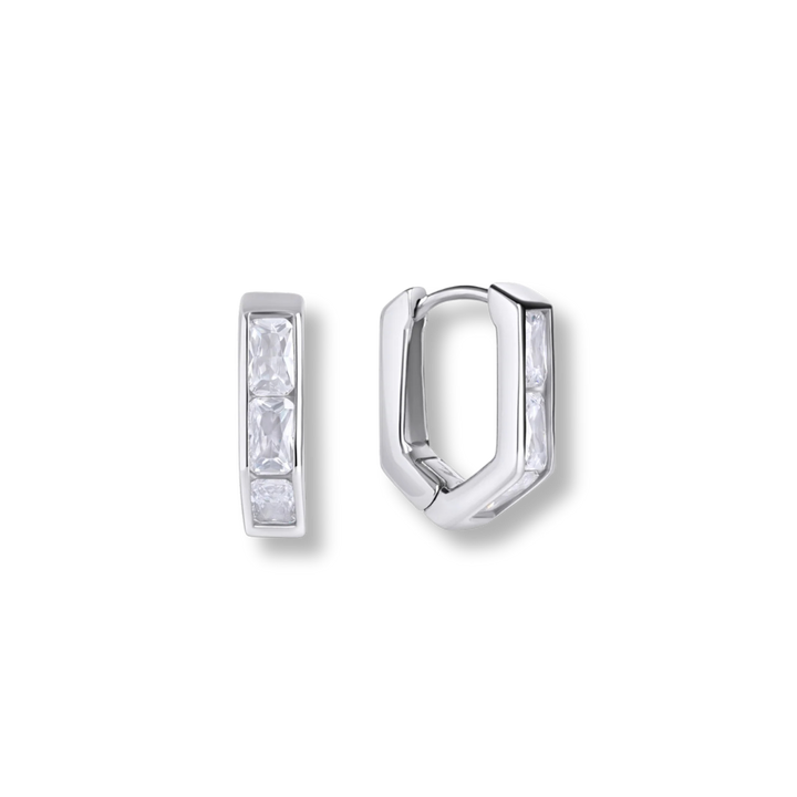 Montclair Stainless Steel Huggie Earrings