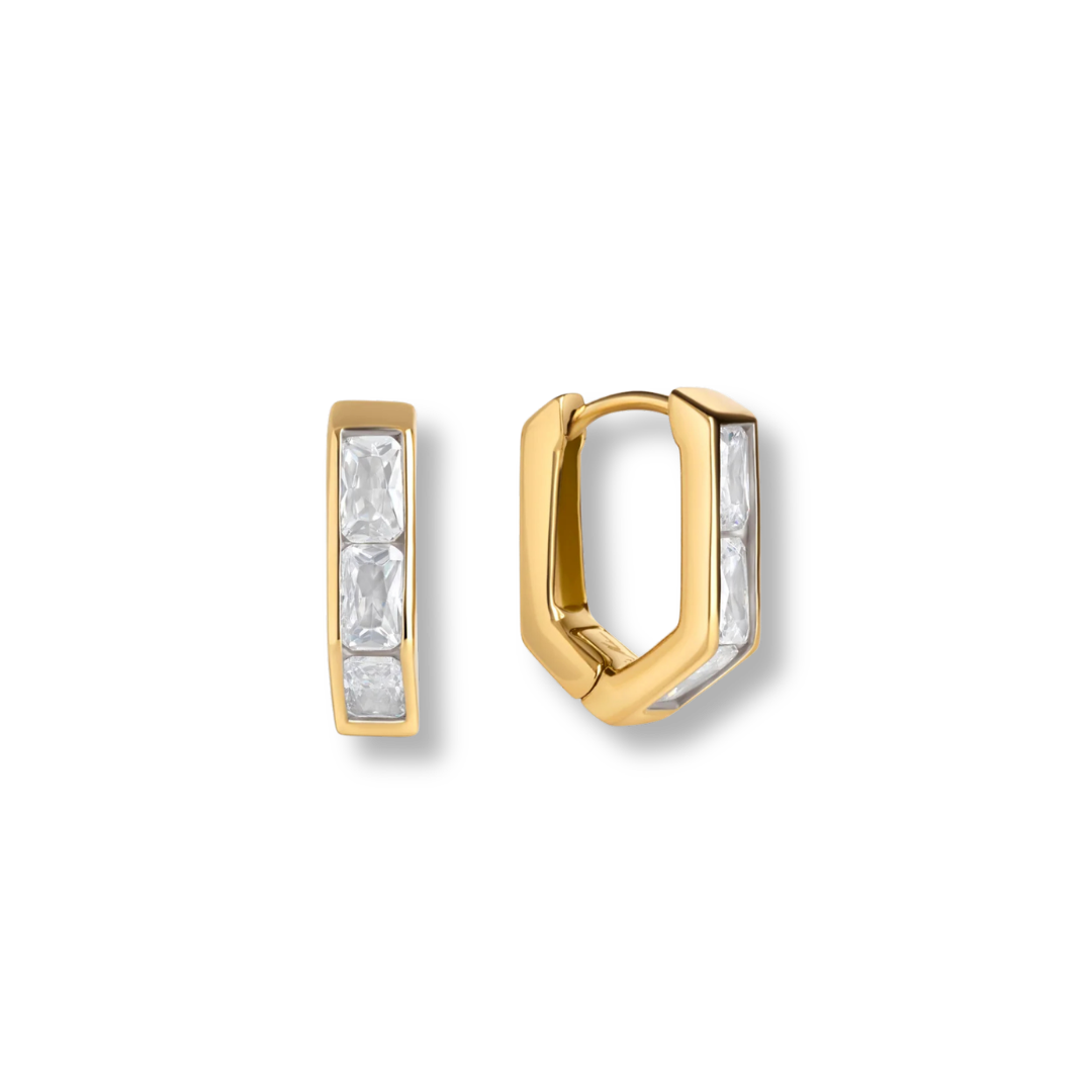 Montclair Stainless Steel Huggie Earrings