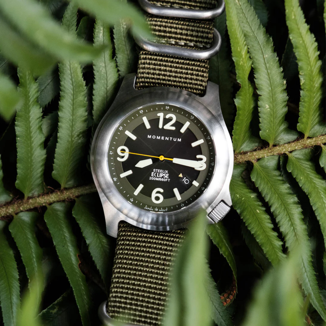 Solar 44mm Green Steel Eclipse Watch