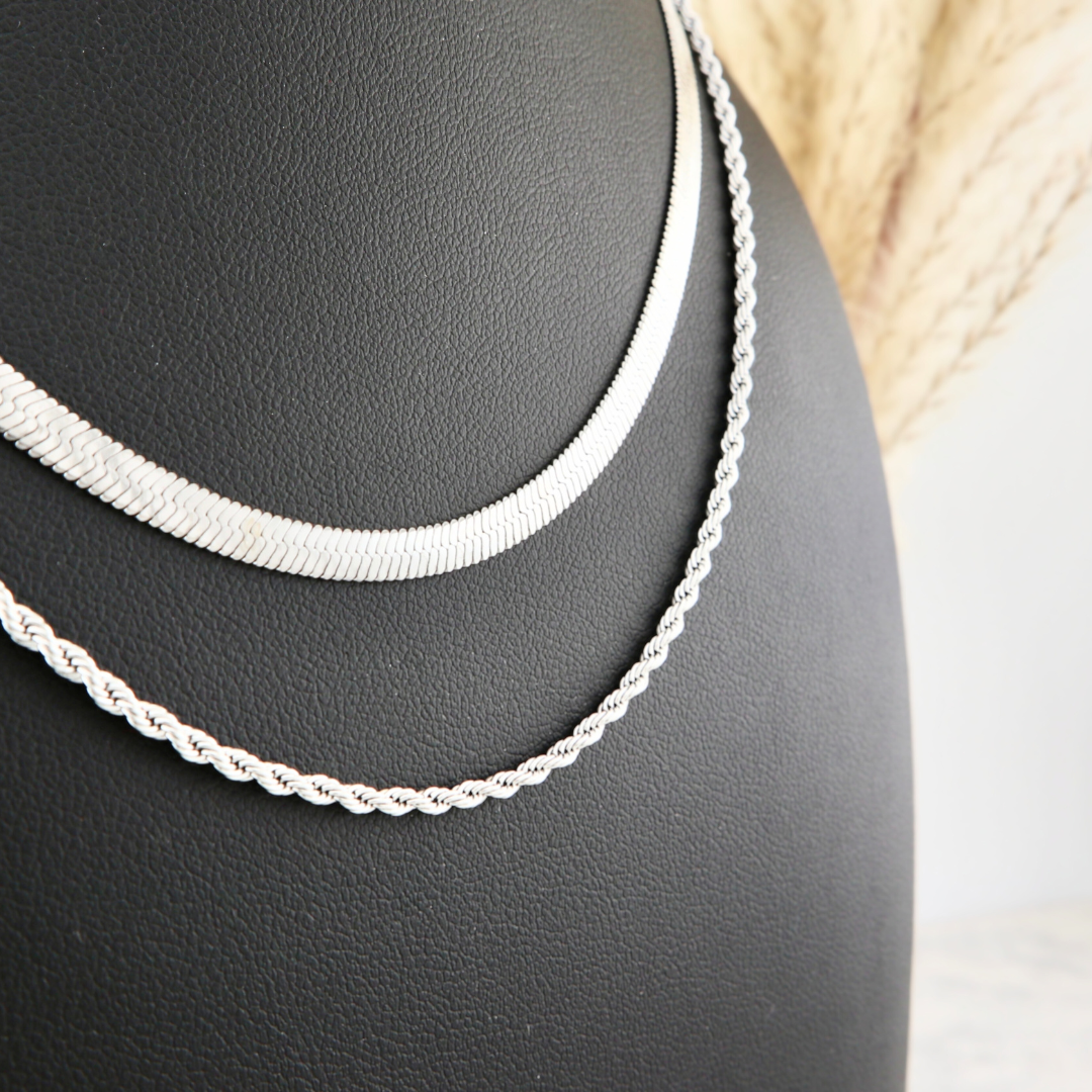 Double Stainless Steel Necklace 